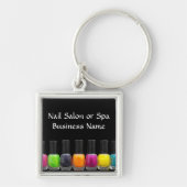 Nail Salon Business, Heldere Poolse flessen Sleutelhanger (Voorkant)