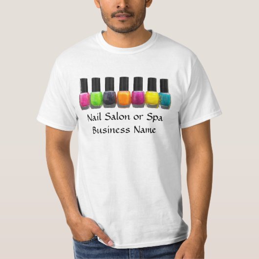 Nail Salon Business, heldere Poolse flessen T-shirt (Voorkant)