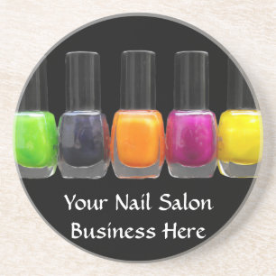 Nail Salon Business, heldere Poolse flessen Zandsteen Onderzetter