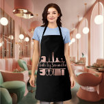 Nail Salon Business Technicia Roos Gold Monogram Schort<br><div class="desc">Dit ontwerp kan op het gebied worden gepersonaliseerd dat door de foto en/of tekst te veranderen wordt verstrekt. Of het kan worden aangepast door de klik te kiezen om verdere optie aan te passen en de kleur van de achtergrond te schrappen of te veranderen, tekst toe te voegen, de tekstkleur...</div>