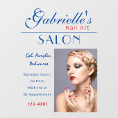 Nail Salon Business Window Cling LG Uw gegevens Raamsticker (Vel)