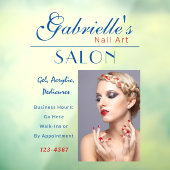 Nail Salon Business Window Cling LG Uw gegevens Raamsticker (Vel 3)