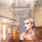 Nail Salon Business Window Cling LG Uw gegevens Raamsticker (Vel 2)