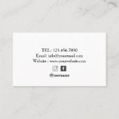 Nail Salon Butterfly Polish Manicurist Visitekaartje (Achterkant)