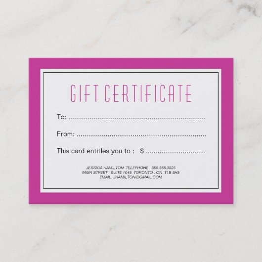  Nail Salon Cadeaubon Kortingskaartje (Voorkant)