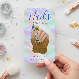 Nail Salon Chic Manicurist Artist Stylish Opal Visitekaartje