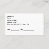 Nail Salon Classy Appointment Cards Visitekaartje (Achterkant)