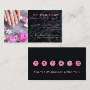 Nail Salon Customer Loyalty Discount Visitekaartje Afsprakenkaartje