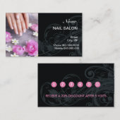 Nail Salon Customer Loyalty Punch Visitekaartje (Voorkant / Achterkant)