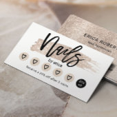 Nail Salon Cute Beige Glitter Manicurist Loyalty