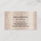 Nail Salon Cute Beige Glitter Manicurist Loyalty (Achterkant)