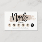 Nail Salon Cute Beige Glitter Manicurist Loyalty (Voorkant)