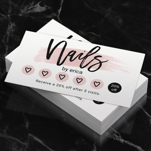 Nail Salon Cute Blush Pink Manicurist Loyalty