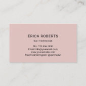 Nail Salon Cute Blush Pink Manicurist Loyalty (Achterkant)