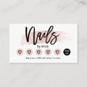 Nail Salon Cute Blush Pink Manicurist Loyalty (Voorkant)