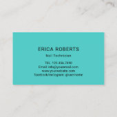 Nail Salon Cute Turquoise Manicurist Loyalty (Achterkant)