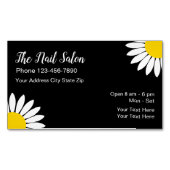 Nail Salon Daisy Flower Design Magnetisch Visitekaartje (Voorkant)
