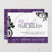 Nail Salon en Spa Adverteren Briefkaart (Voorkant / Achterkant)