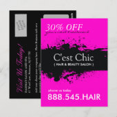 Nail Salon en Spa Adverteren Briefkaart (Voorkant / Achterkant)