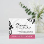 Nail Salon en Spa Adverteren Briefkaart (Staand voorkant)