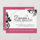 Nail Salon en Spa Adverteren Briefkaart (Voorkant / Achterkant)