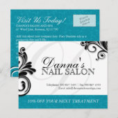 Nail Salon en Spa Adverteren Briefkaart (Voorkant / Achterkant)