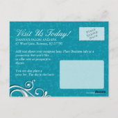 Nail Salon en Spa Adverteren Briefkaart (Achterkant)