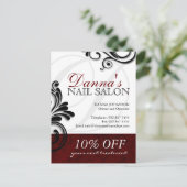 Nail Salon en Spa Adverteren Briefkaart (Staand voorkant)
