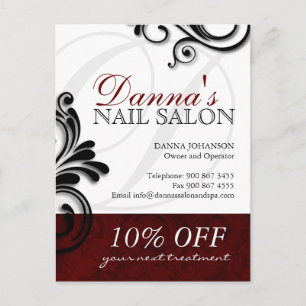 Nail Salon en Spa Adverteren Briefkaart
