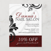 Nail Salon en Spa Adverteren Briefkaart (Voorkant)