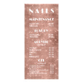 Nail Salon False Acryl Menu Prijs Lijst Kaarten (Voorkant)