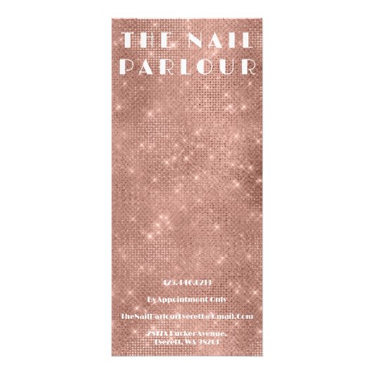 Nail Salon False Acryl Menu Prijs Lijst Kaarten (Achterkant)