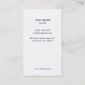 Nail Salon Floral Nail Poolse fles Visitekaartje (Achterkant)