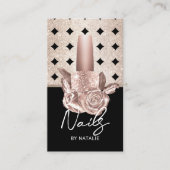 Nail Salon Geometric Gold Poolse ventilatormanicur Visitekaartje (Voorkant)