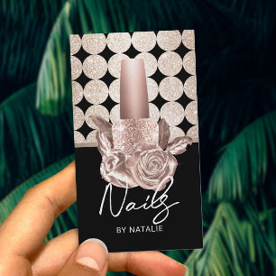 Nail Salon Geometric Gold Poolse ventilatormanicur Visitekaartje