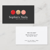 Nail Salon Glitter Poolse Drop Logo Manicurist Visitekaartje (Voorkant / Achterkant)