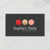Nail Salon Glitter Poolse Drop Logo Manicurist Visitekaartje (Voorkant)