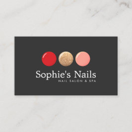 Nail Salon Glitter Poolse Drop Logo Manicurist Visitekaartje