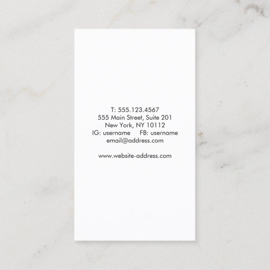 Nail Salon Glitter Poolse fles Visitekaartje (Achterkant)