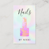 Nail Salon Glitter Poolse fles Visitekaartje (Voorkant)