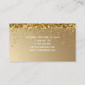 Nail salon Gold glitter Confetti Business Card Visitekaartje (Achterkant)