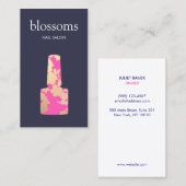 Nail Salon Gold Glitter Floral Visitekaartje (Voorkant / Achterkant)