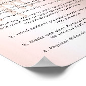 Nail Salon Health Safety Poster Roze glitter Drip (Hoek)