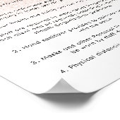 Nail Salon Health Safety Poster Roze Peach Glitter (Hoek)