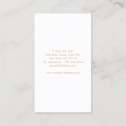 Nail Salon Holografische Manicurist Visitekaartje (Achterkant)