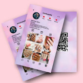 Nail Salon Instagram Fotocollage Holografisch Visitekaartje