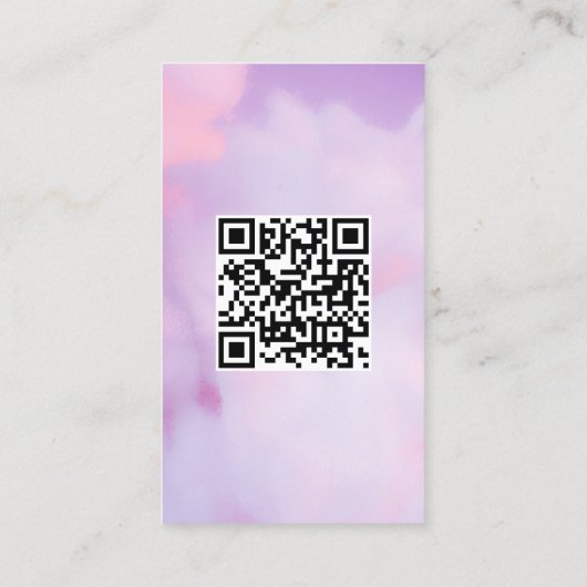 Nail Salon Instagram Fotocollage Holografisch Visitekaartje (Achterkant)