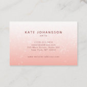 Nail Salon Logo Modern Peach Rosy Manicurist Visitekaartje (Achterkant)