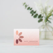 Nail Salon Logo Peach Rosy Manicurist Visitekaartje (Staand voorkant)