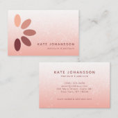 Nail Salon Logo Peach Rosy Manicurist Visitekaartje (Voorkant / Achterkant)